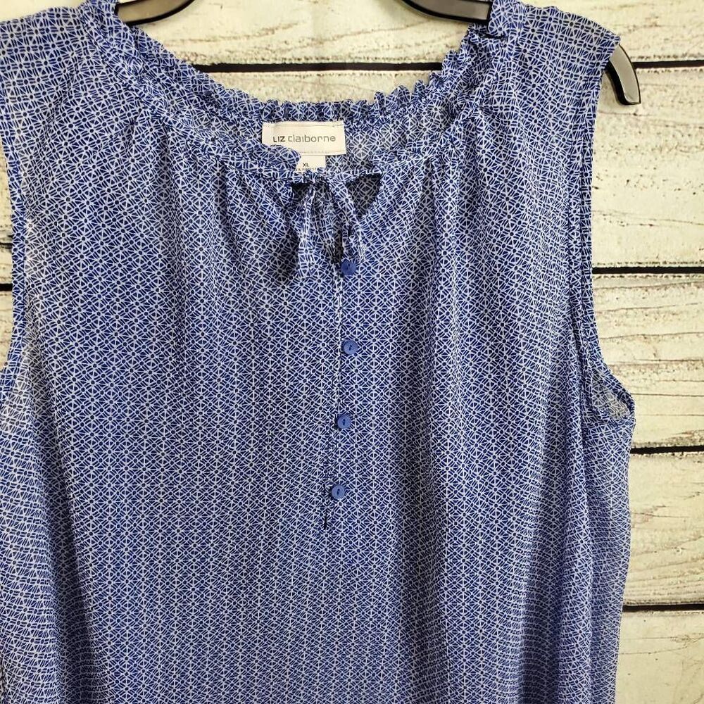Liz Claiborne XL Blue Top - Picture 2 of 6